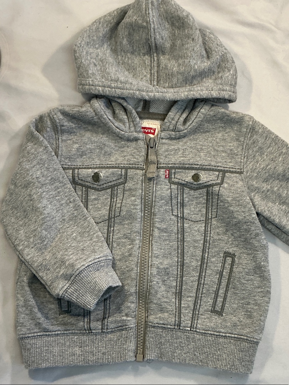 Levi's Grey Hooded Zip Jacket for Kids